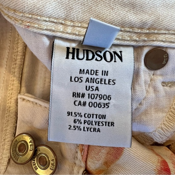 Hudson Collin Crop Floral Skinny Stretch Denim Jean Size 24 EUC - Picture 12 of 16